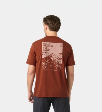 Helly Hansen T-shirt Skog Graphic teglrød