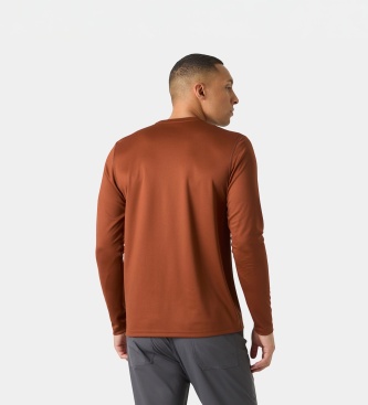 Helly Hansen HH Tech 2.0 orange long-sleeve technical t-shirt