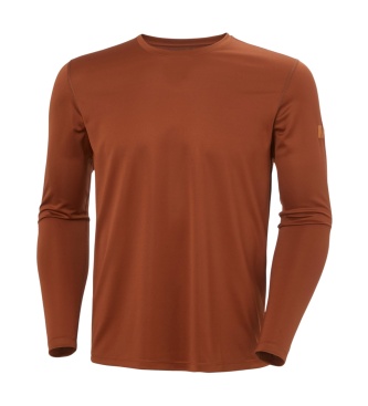 Helly Hansen HH Tech 2.0 orange long-sleeve technical t-shirt