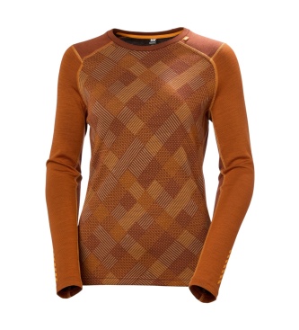 Helly Hansen Termo majica Lifa Merino Midweight Graphic rjava
