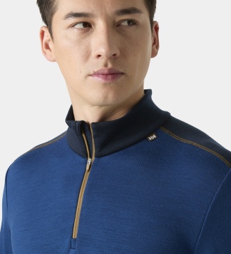 Helly Hansen Lifa Merino Midweight half-zip thermal shirt blue