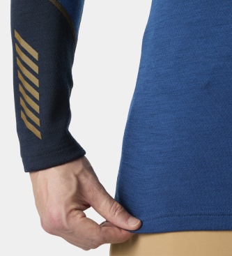 Helly Hansen Lifa Merino Midweight half-zip thermal shirt blue
