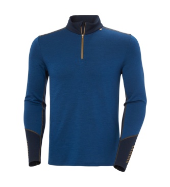 Helly Hansen Lifa Merino Midweight half-zip thermal shirt blue