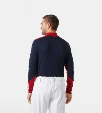 Helly Hansen Lifa Merino Midweight Half Zip Thermal Shirt navy blue