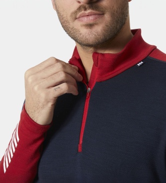 Helly Hansen Lifa Merino Midweight Half Zip Thermal Shirt navy blue