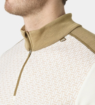 Helly Hansen Lifa Merino Midweight half-zip thermal shirt, off-white