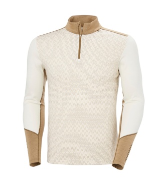 Helly Hansen Lifa Merino Midweight half-zip thermal shirt, off-white