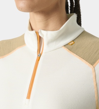 Helly Hansen Termična majica s kratko zadrgo Lifa Merino Midweight, zlomljeno bela