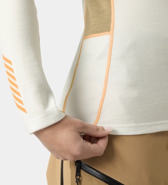 Helly Hansen Termična majica s kratko zadrgo Lifa Merino Midweight, zlomljeno bela