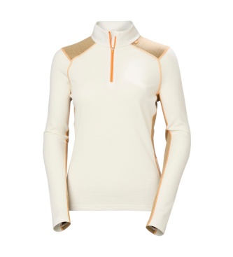 Helly Hansen Termična majica s kratko zadrgo Lifa Merino Midweight, zlomljeno bela