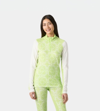 Helly Hansen Termo majica s kratko zadrgo Lifa Merino Midweight Graphic, zelena