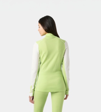 Helly Hansen Termo majica s kratko zadrgo Lifa Merino Midweight Graphic, zelena