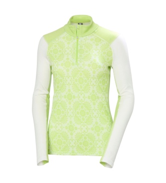 Helly Hansen Termo majica s kratko zadrgo Lifa Merino Midweight Graphic, zelena