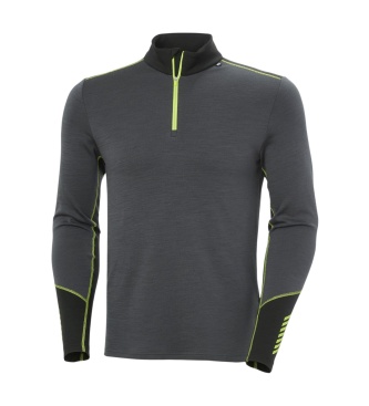 Helly Hansen Lifa Merino Midweight Half Zip Thermal Shirt grey