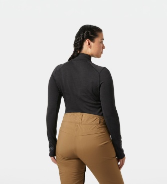 Helly Hansen Termo majica s polovično zadrgo Lifa Merino Midweight črna