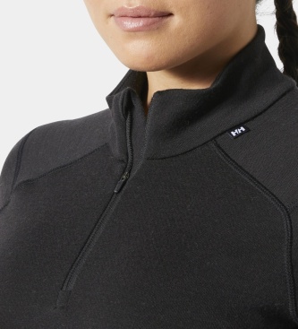 Helly Hansen Termo majica s polovično zadrgo Lifa Merino Midweight črna