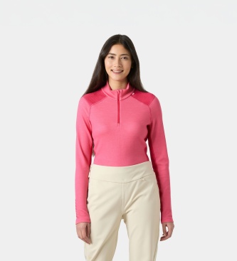 Helly Hansen Termo majica s polovično zadrgo Lifa Merino Midweight roza