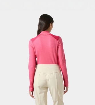 Helly Hansen Termo majica s polovično zadrgo Lifa Merino Midweight roza