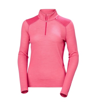 Helly Hansen Termo majica s polovično zadrgo Lifa Merino Midweight roza