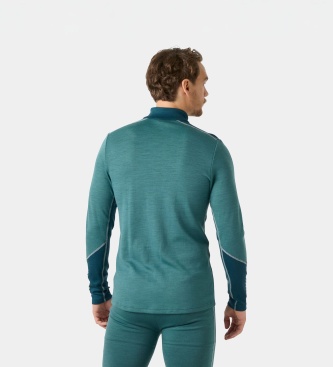 Helly Hansen Lifa Merino Midweight half-zip thermal T-shirt green