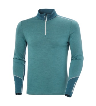Helly Hansen Lifa Merino Midweight half-zip thermal T-shirt green