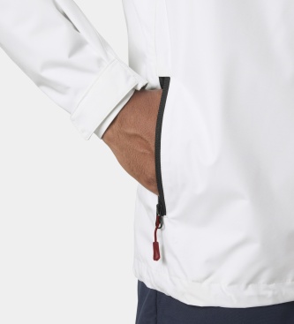 Helly Hansen Crew Hooded 2.0 seglarjacka vit