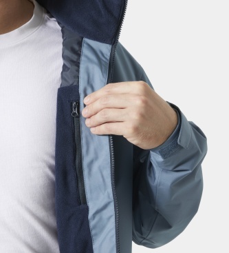 Helly Hansen Segeljacke Crew Hooded Midlayer 2.0 blau