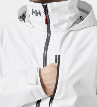 Helly Hansen Crew Hooded Midlayer 2.0 seglarjacka vit