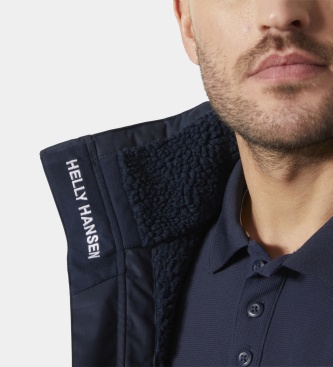 Helly Hansen Crew Hooded fleecejacka marinblå