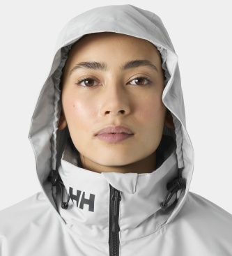Helly Hansen Graue Crew Hooded Pile Jacke