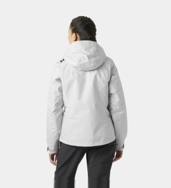Helly Hansen Graue Crew Hooded Pile Jacke