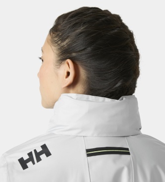 Helly Hansen Graue Crew Hooded Pile Jacke