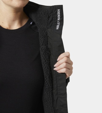 Helly Hansen Črna flisovska jakna s kapuco Crew Hooded