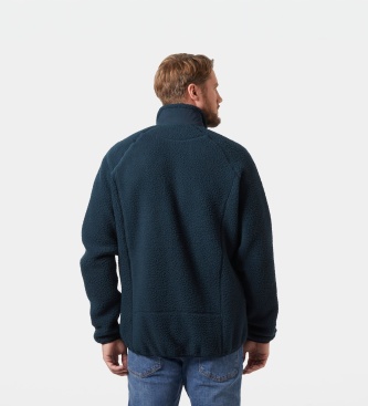 Helly Hansen Panorama Pile Block navy blue fleece jacket