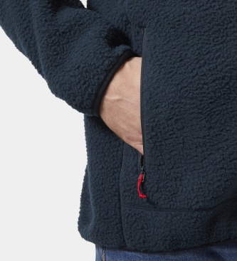 Helly Hansen Panorama Pile Block navy blue fleece jacket