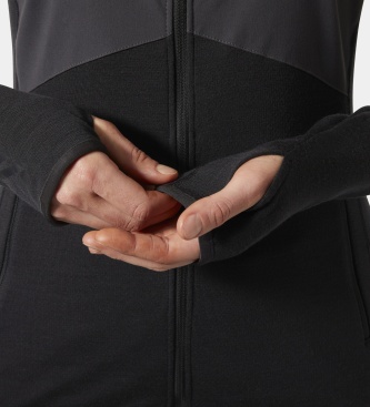 Helly Hansen Črna termo jakna Lifa Merino