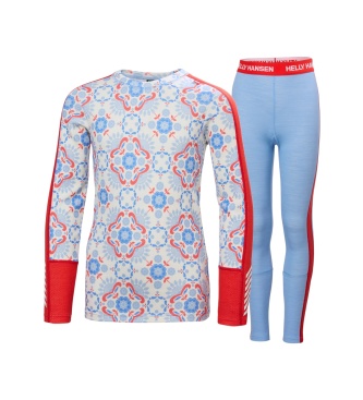 Helly Hansen Zestaw termiczny Graphic Lifa Merino niebieski