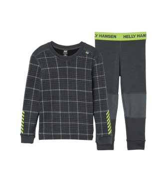 Helly Hansen Szary termiczny komplet Graphic Lifa Merino