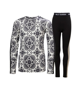 Helly Hansen Completo termico Graphic Lifa Merino nero