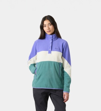 Helly Hansen Daybreaker Hugg lilla fleecetrøje med knapper