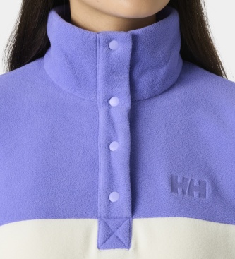 Helly Hansen Daybreaker Hugg lilla fleecetrøje med knapper