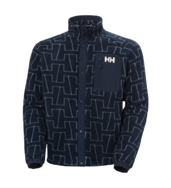 Helly Hansen Panorama Printed Pile snap jacket navy blue