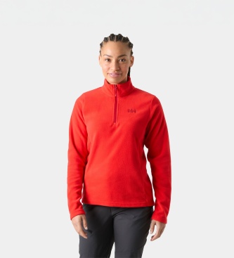 Helly Hansen Polar flis z delno zadrgo Daybreaker, rdeč