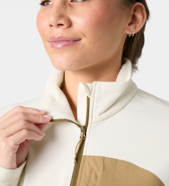 Helly Hansen Polaire demi-zip Versalite blanc cassé