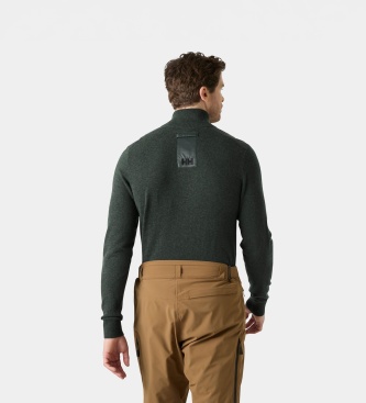 Helly Hansen Pulover z zadrgo do polovice Afton zelen