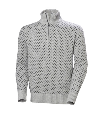 Helly Hansen Kratka jakna Arctic Icelander, sivo melirana, s polovično zadrgo