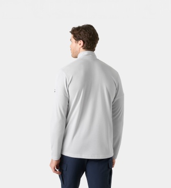 Helly Hansen Pulover HP s kratko zadrgo v meglenosivi barvi