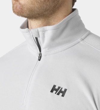 Helly Hansen Pulover HP s kratko zadrgo v meglenosivi barvi