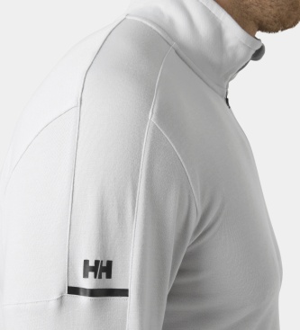 Helly Hansen Pulover HP s kratko zadrgo v meglenosivi barvi