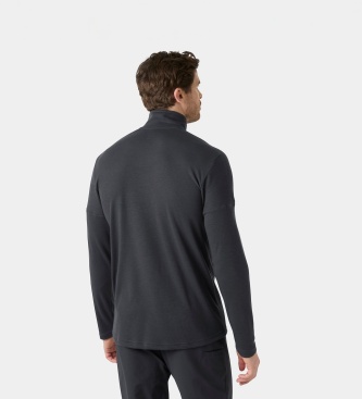 Helly Hansen Pulover HP s kratko zadrgo, ebenovina